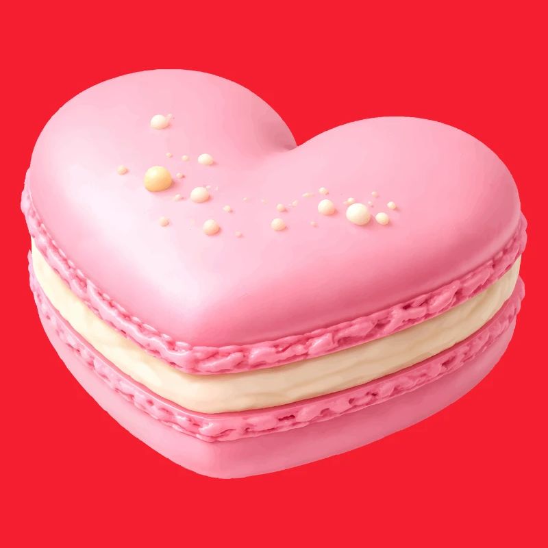 Macaron Herz Pastell Geschenk 
