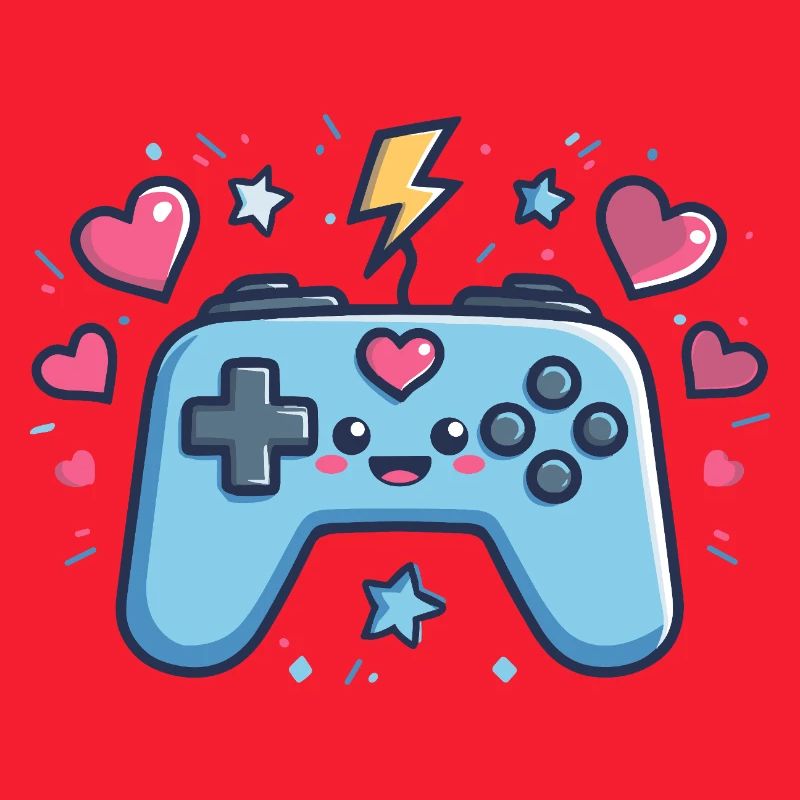 Kawaii Game Controller Herz Design