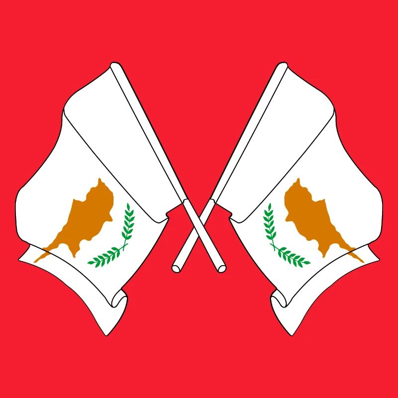 Deux drapeaux Chypre