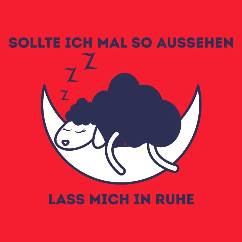 Mondschaf schläft – Ruhe Bitte