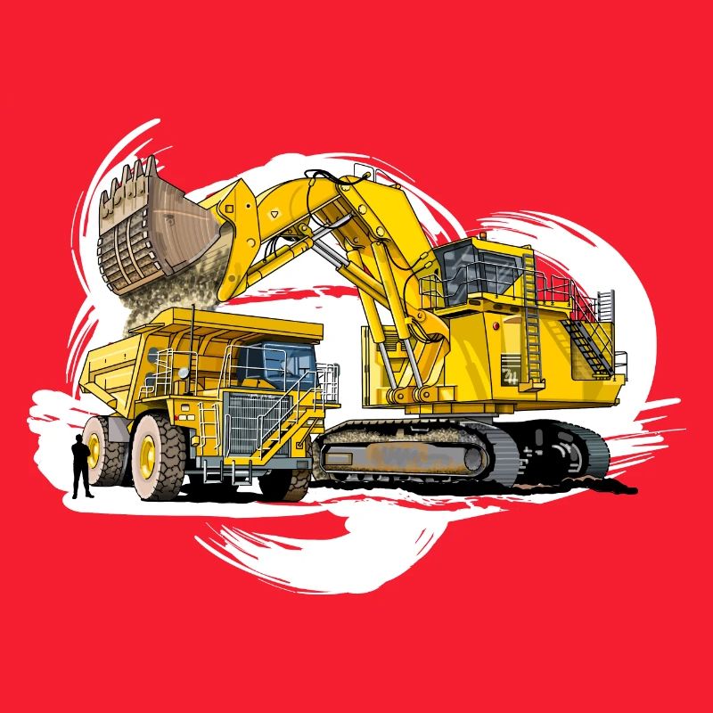 Mega machines on the construction site