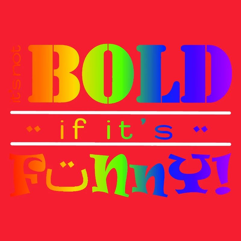 Lebendiger Regenbogen Lustiges Mutiges Textdesign