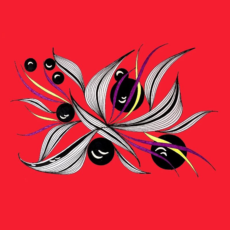 Black and White Flower Beam Pattern