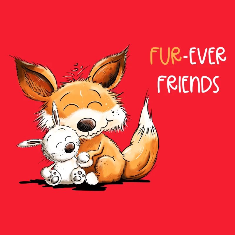Fuchs Mit Hase Freundschaft Spruch