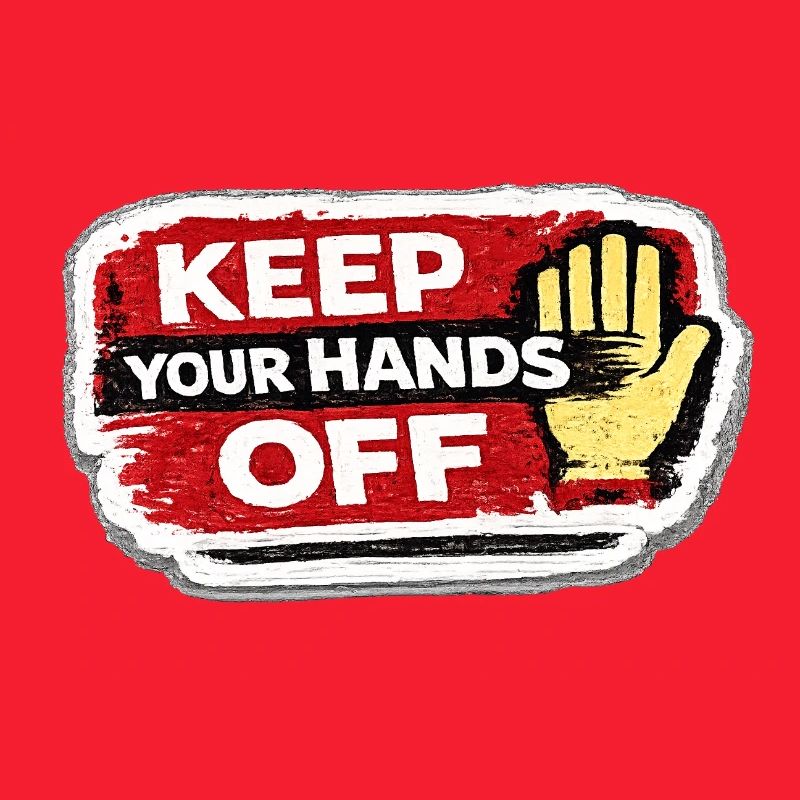 Keep Your Hands Off Respect Boundaries Sticker