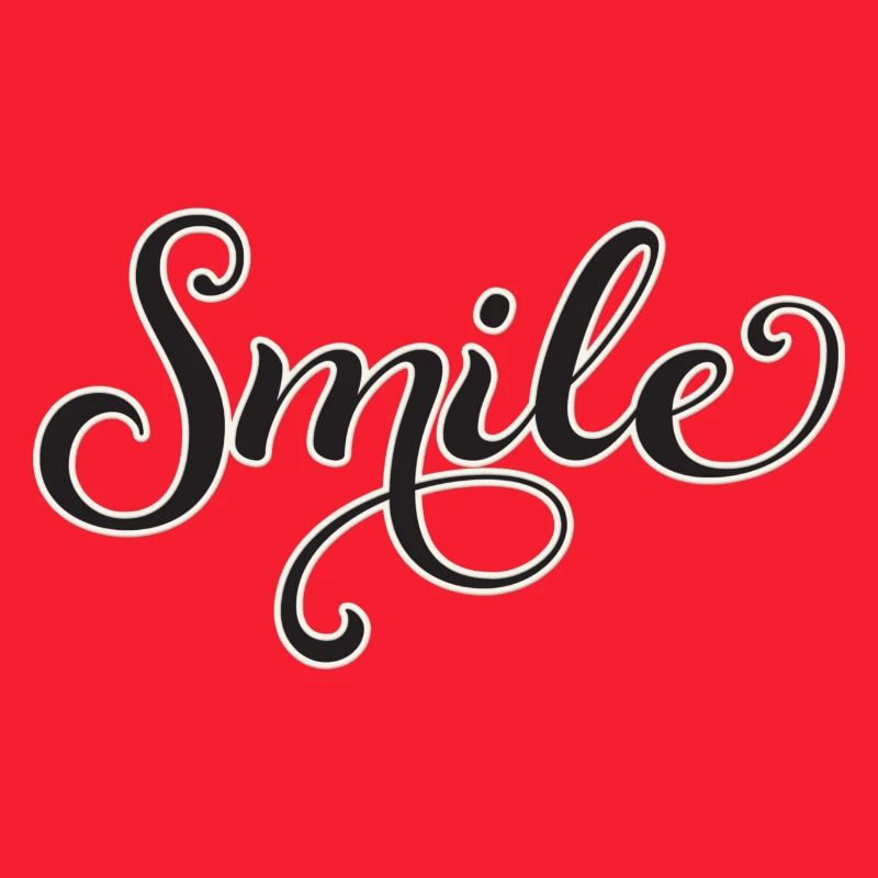 Lächelnder Script-Schriftzug Smile