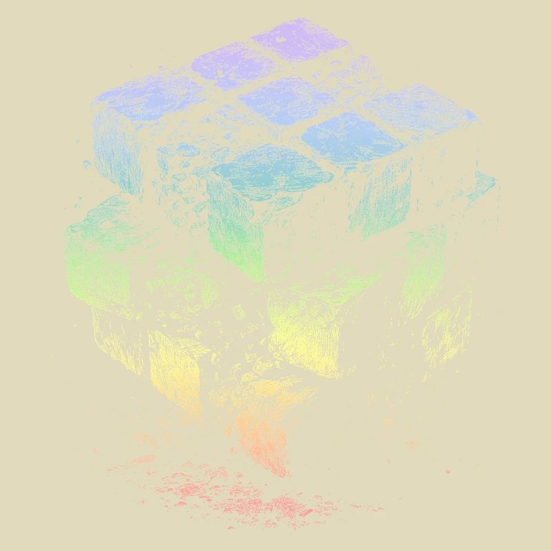 Couleurs arc-en-ciel du cube
