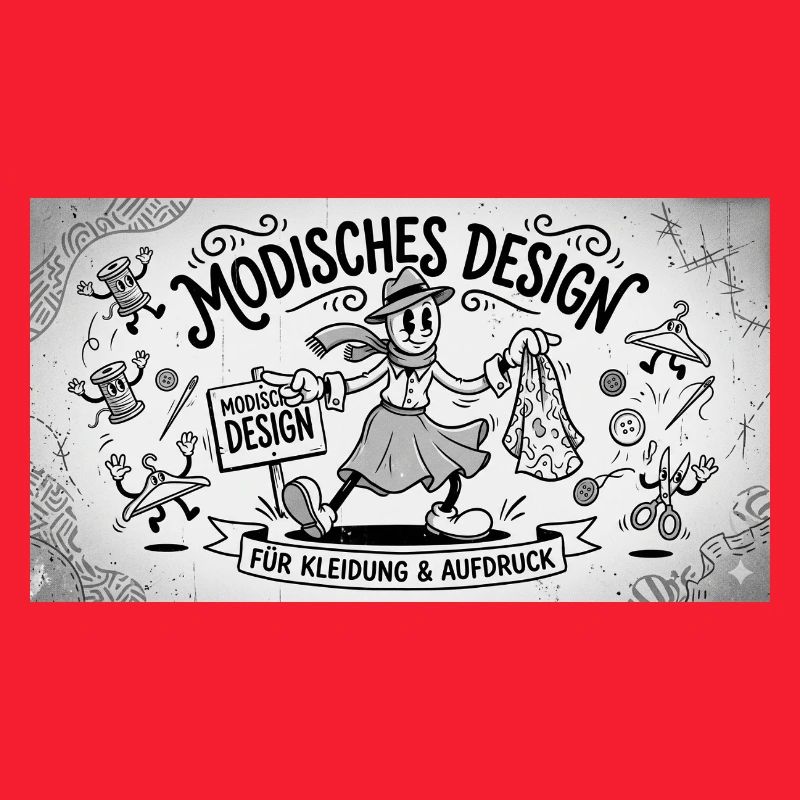 Nähkunst Modedesign Comic