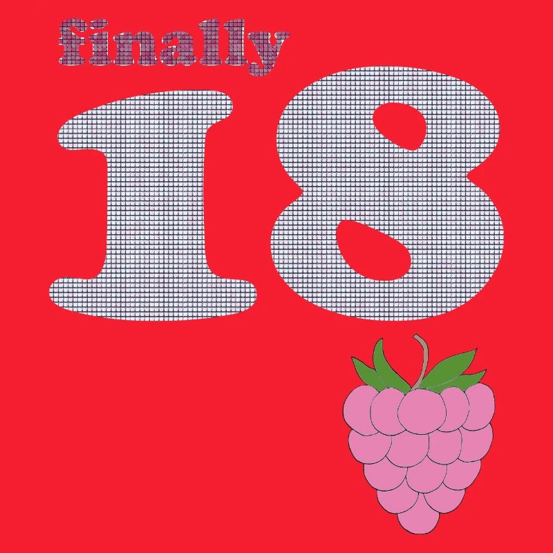 Endlich 18 – Beeren Plaid Design