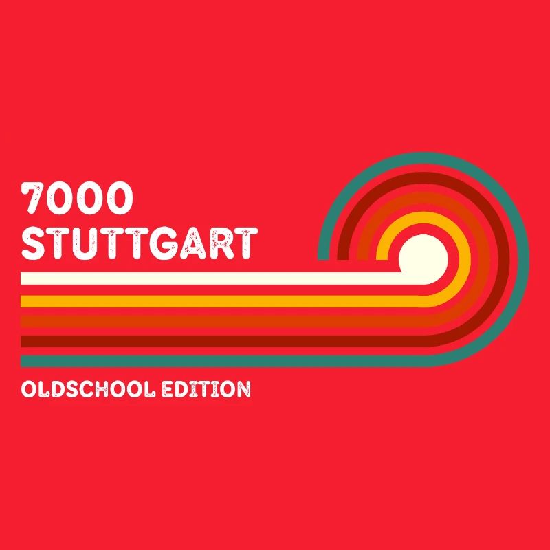 Stuttgart Retro Chemise 7000 Code postal 80s