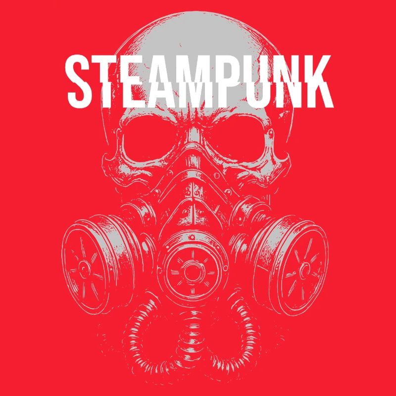 Steampunk-Gasmaskenschädel
