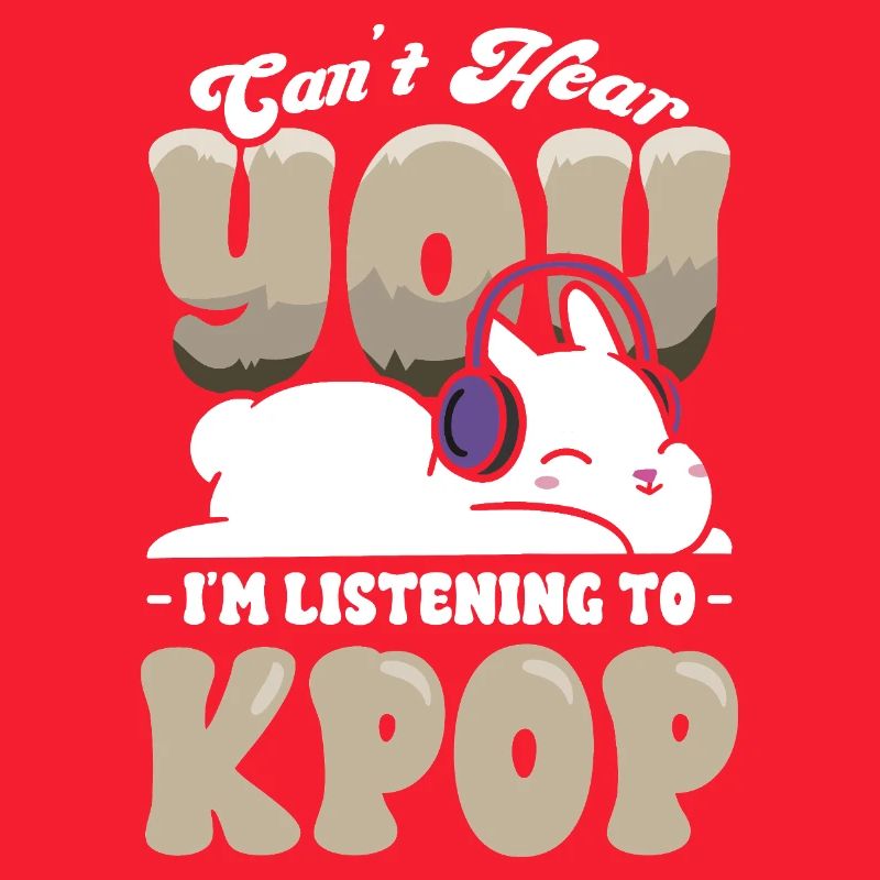Kpop Hase mit Kopfhörern