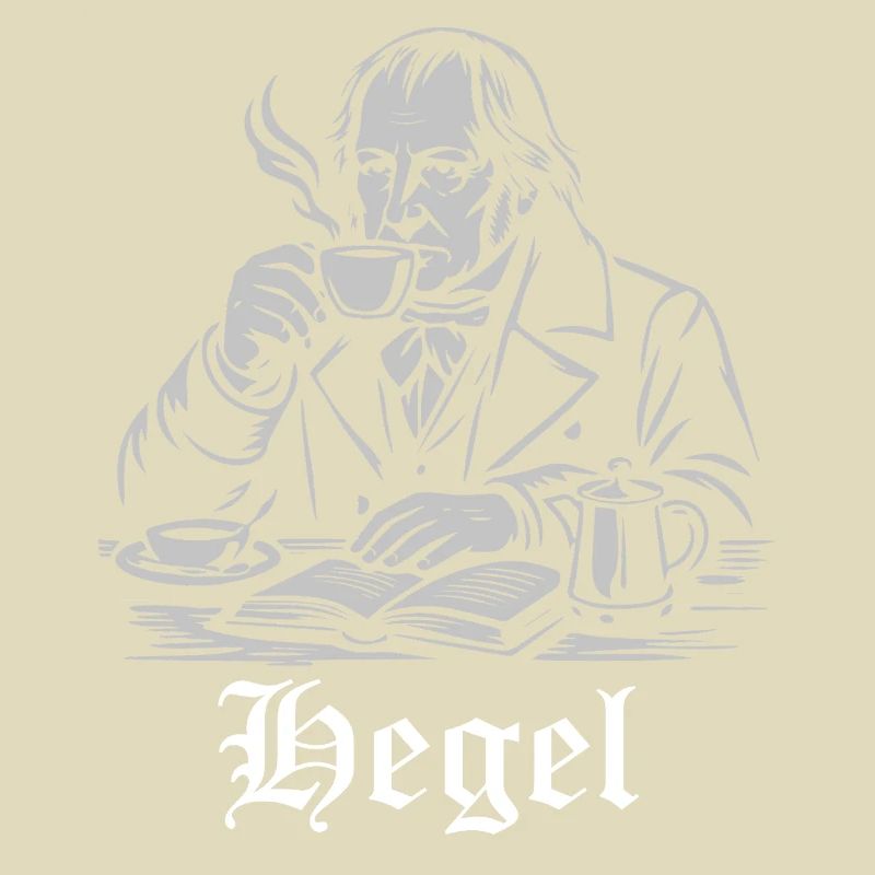 Philosopher Hegel is drinking Coffee