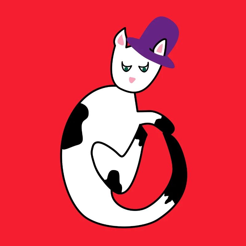 Chat avec chapeau Abstraction