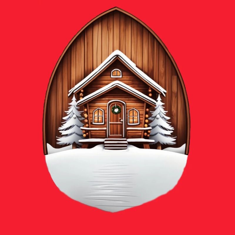 Cabane en bois, cabane de Noël