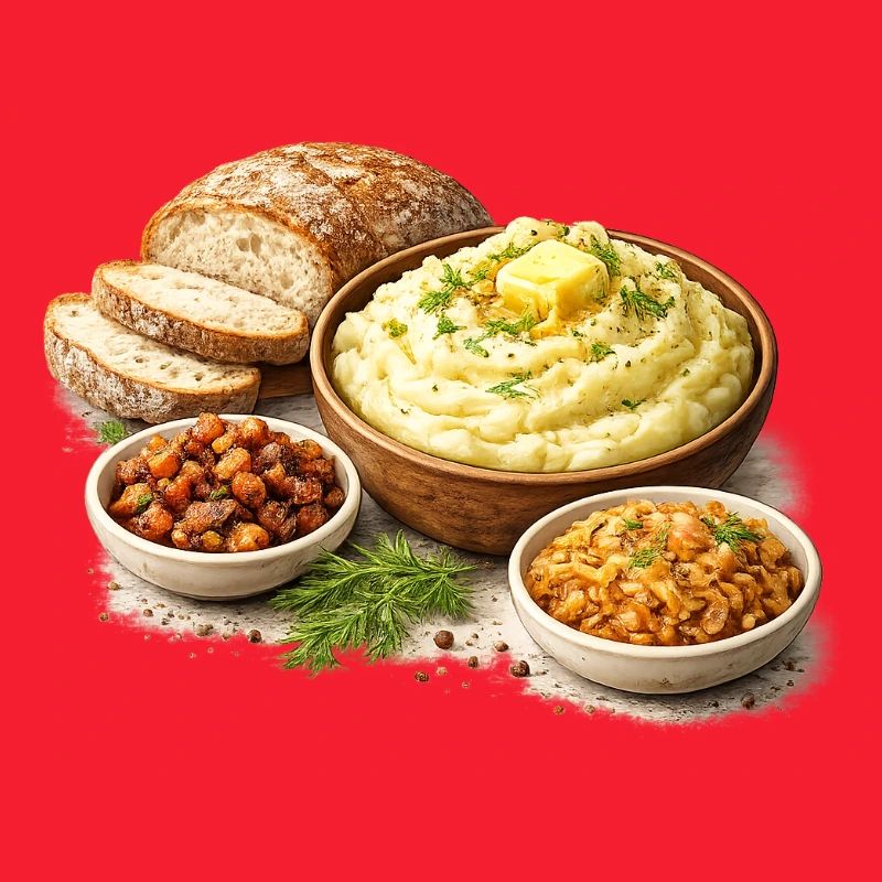 Mashed potatoes with shkvarki