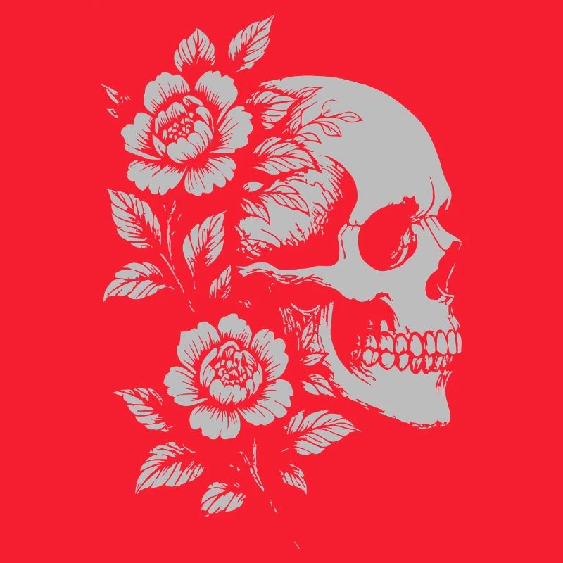 Blumen Schädel Porträt