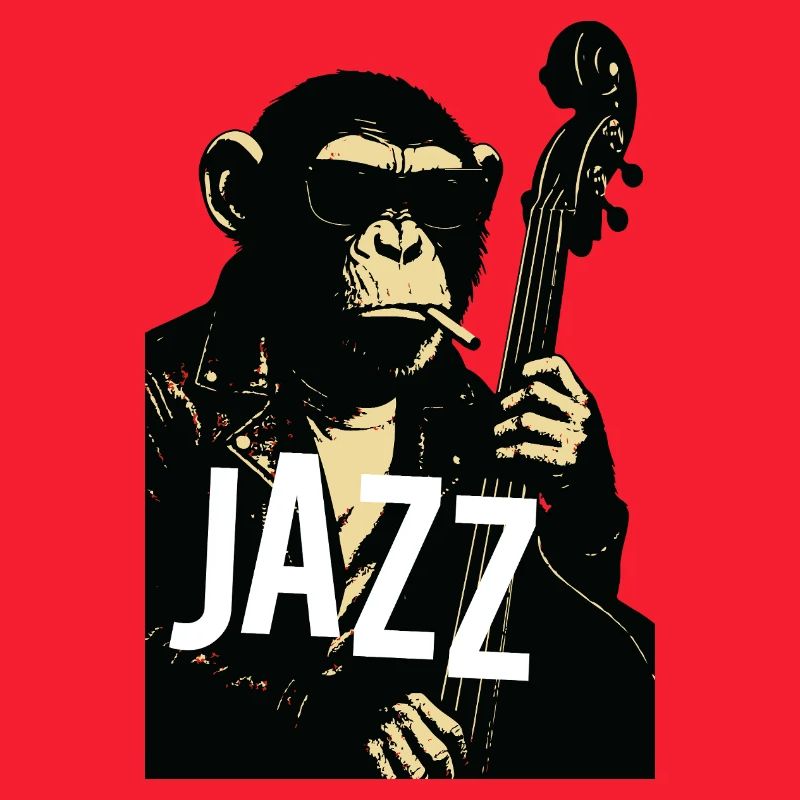 Jazz Monkey Noir Tee