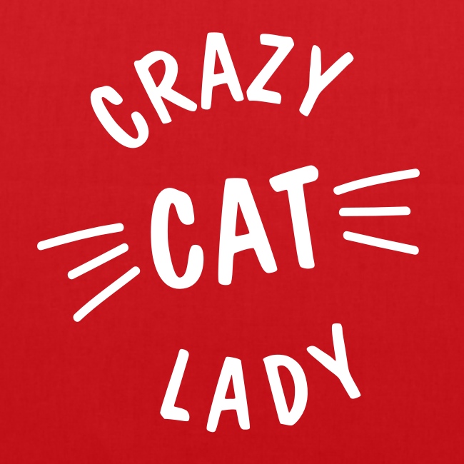 Crazy Cat Lady meow - Stoffbeutel