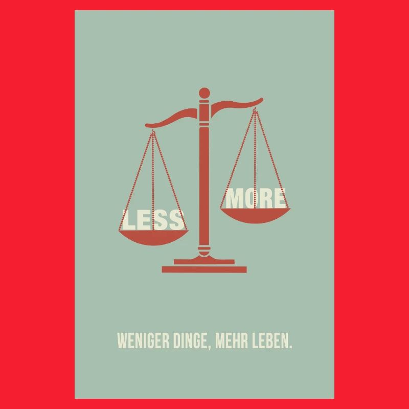 Moins, c’est plus - Conception d’affiche d’équilibre