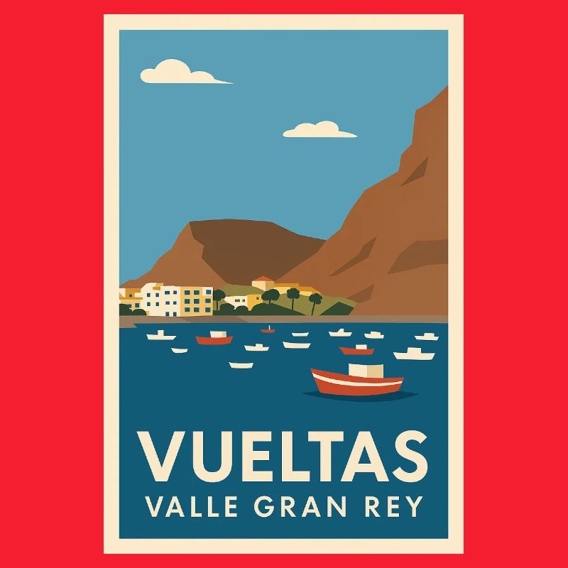 Affiche côtière de la Vuelta Valle Gran Rey