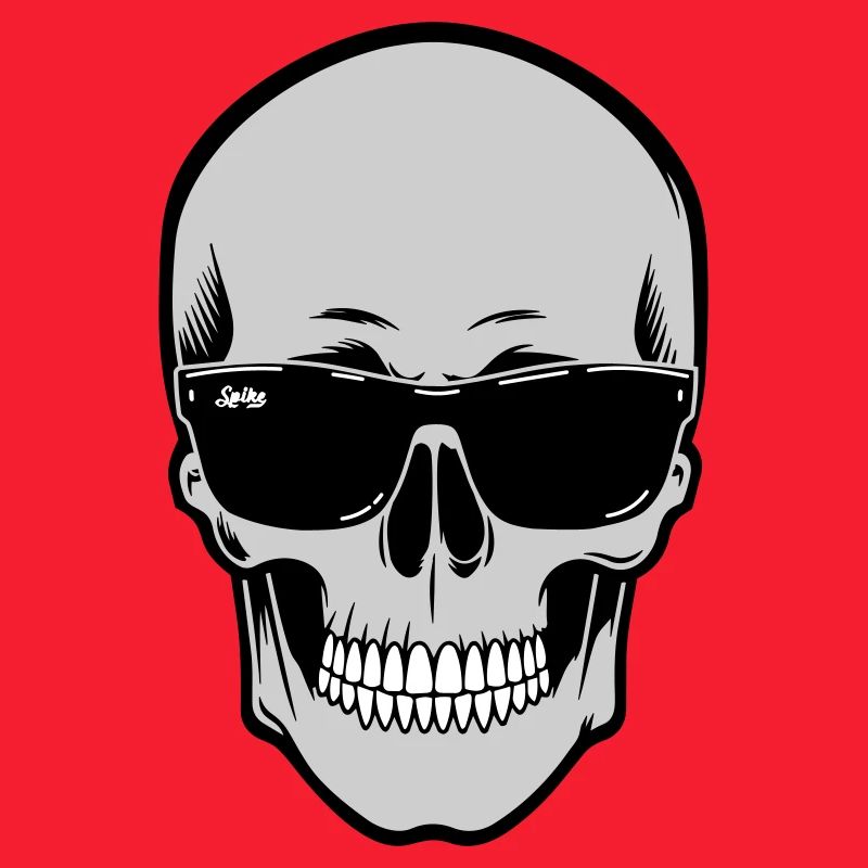 Schädel mit Sonnenbrille Grafik