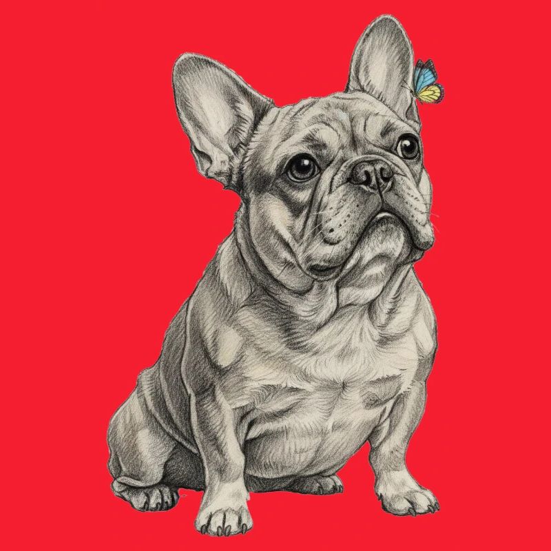 Bouledogue avec accent papillon
