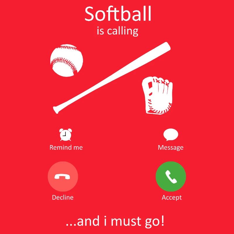 Softball ruft lustige eingehende Anrufe an