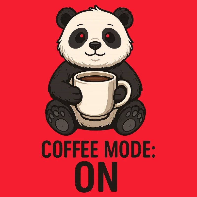 Kaffee Panda Modus An Tier Design 
