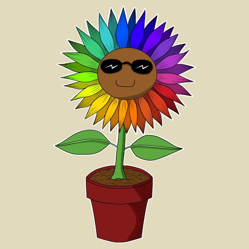 Bunte Sonnenblumen