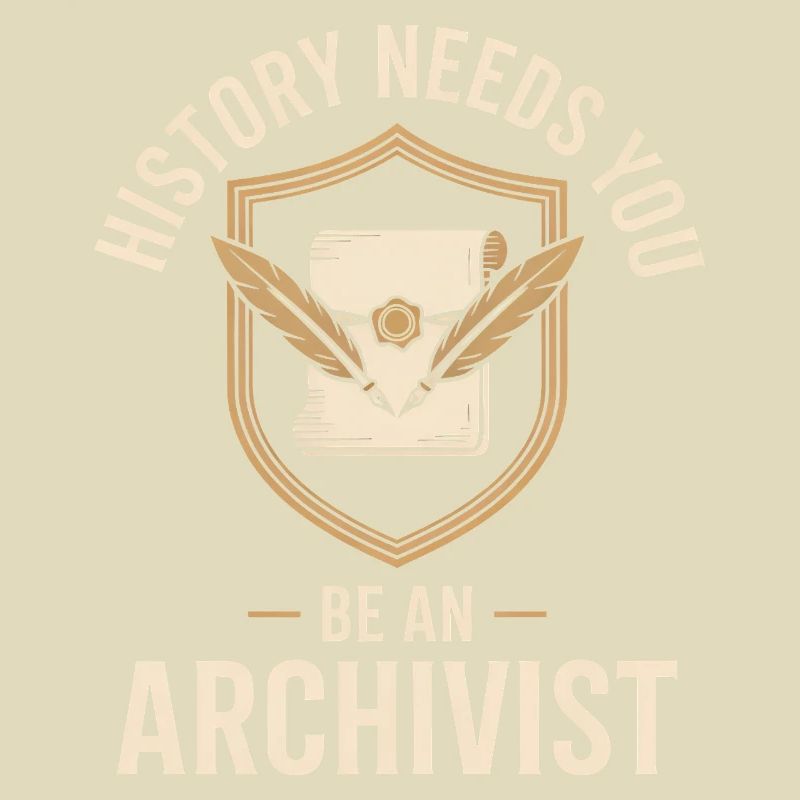 Blason d’archiviste avec insigne de plume