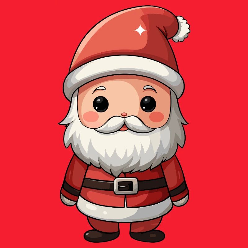 Chibi Santa Cheer Illustration
