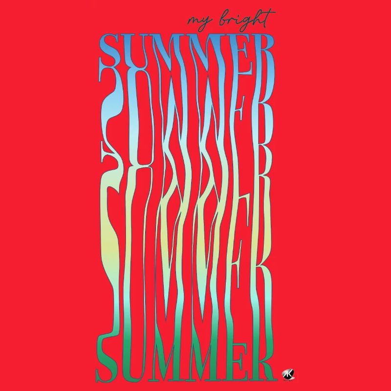 Letter illustration with gradient
