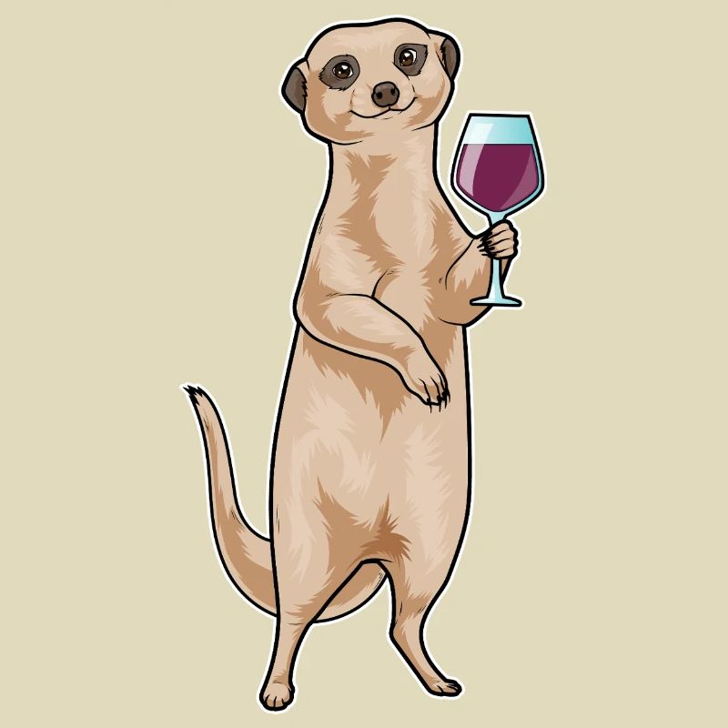 Erdmännchen Rotwein