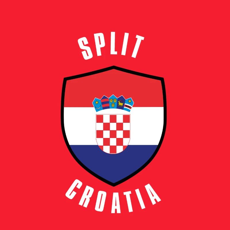 Geteilter Kroatien-Schild