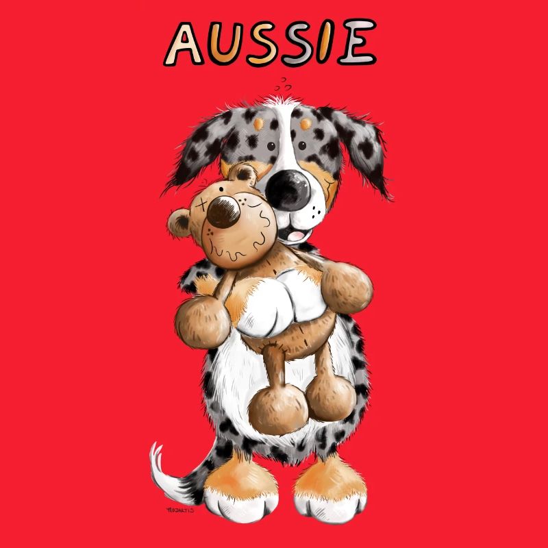 Aussie mit Teddy