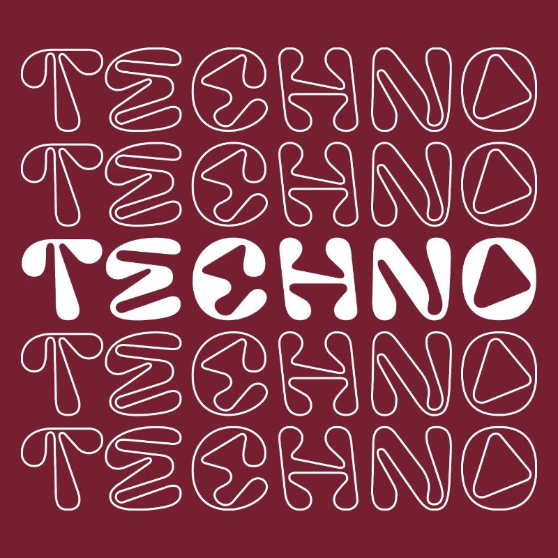 Techno distressed bold logo design