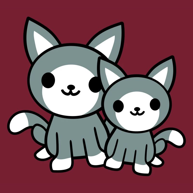 2 chats amis équipe équipage deux chatons de compagnie
