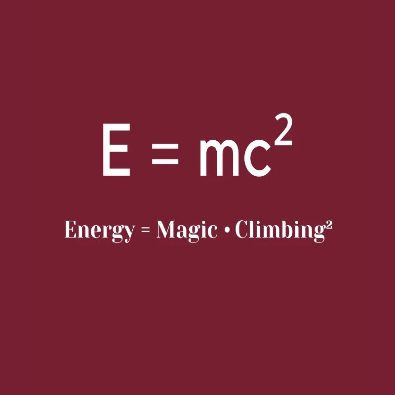 Conception d'escalade de formule physique E = mc²