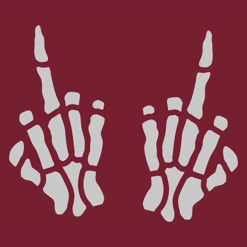 Middle finger bone 2 hands