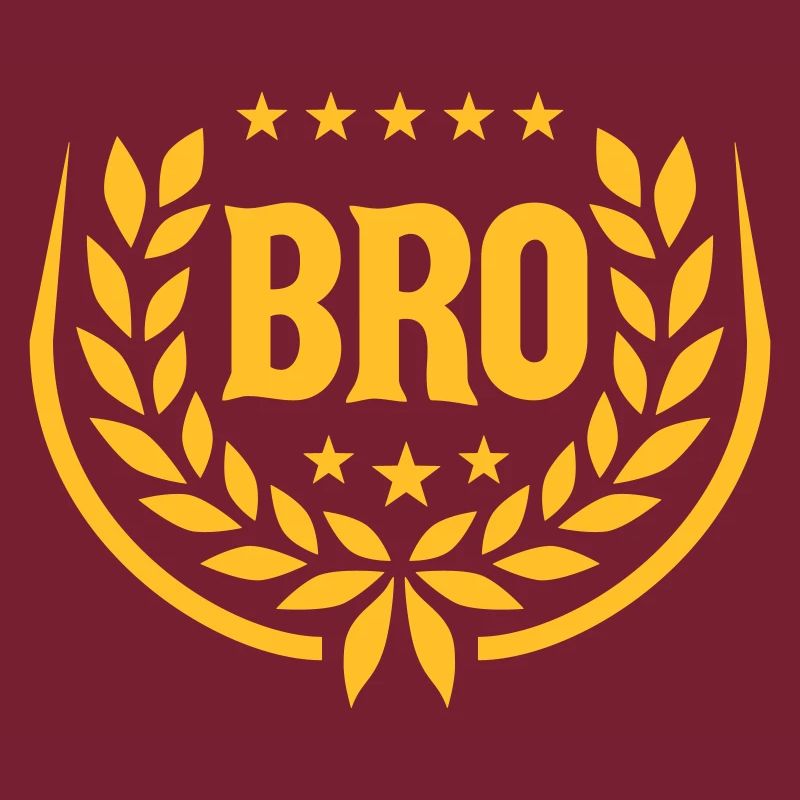 Logo du texte de la couronne de bro laurel