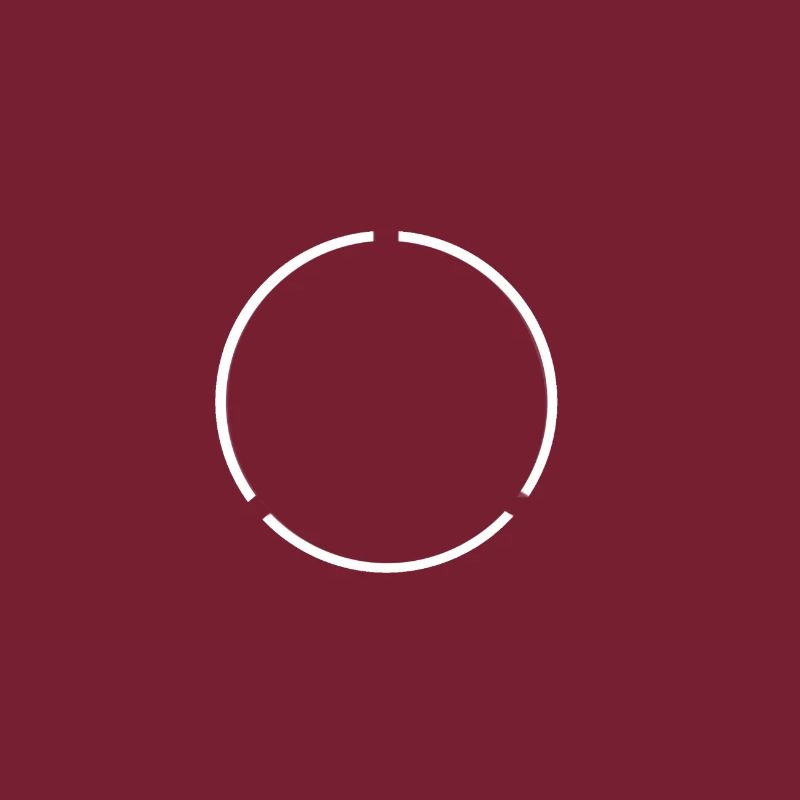White circle with openings