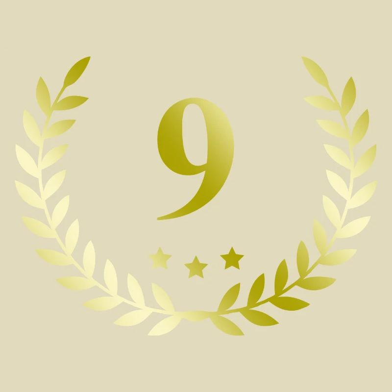 9 Zahl Kranz