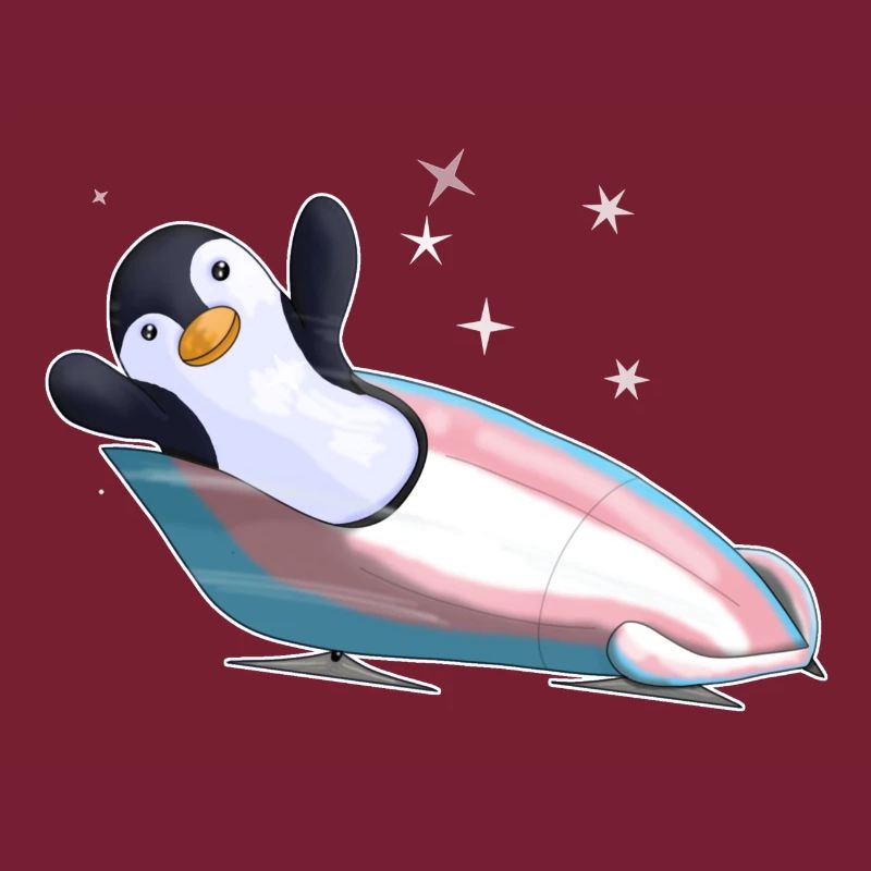 Pinguin im Bob-Trans-Pride