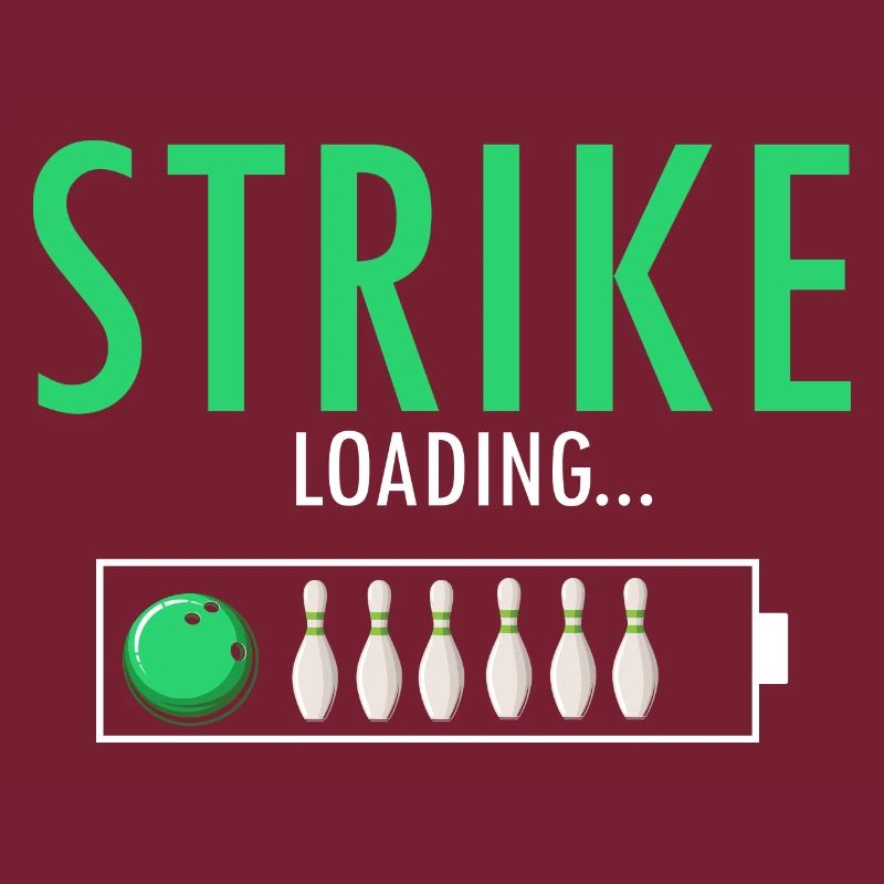 STRIKE Loading Cool Retro Bowling Designs
