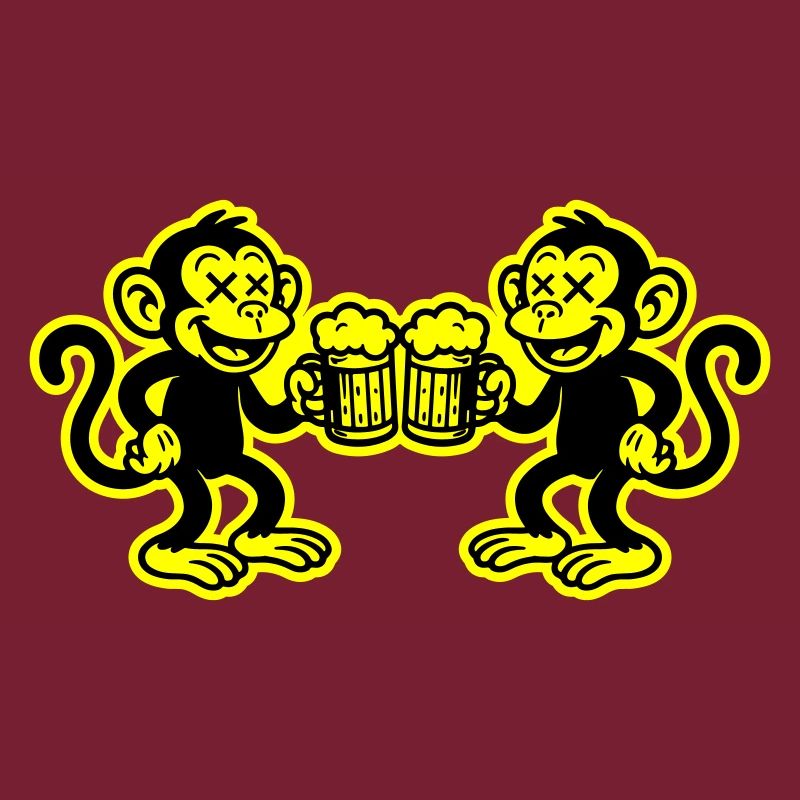 Bier Affe Witzig
