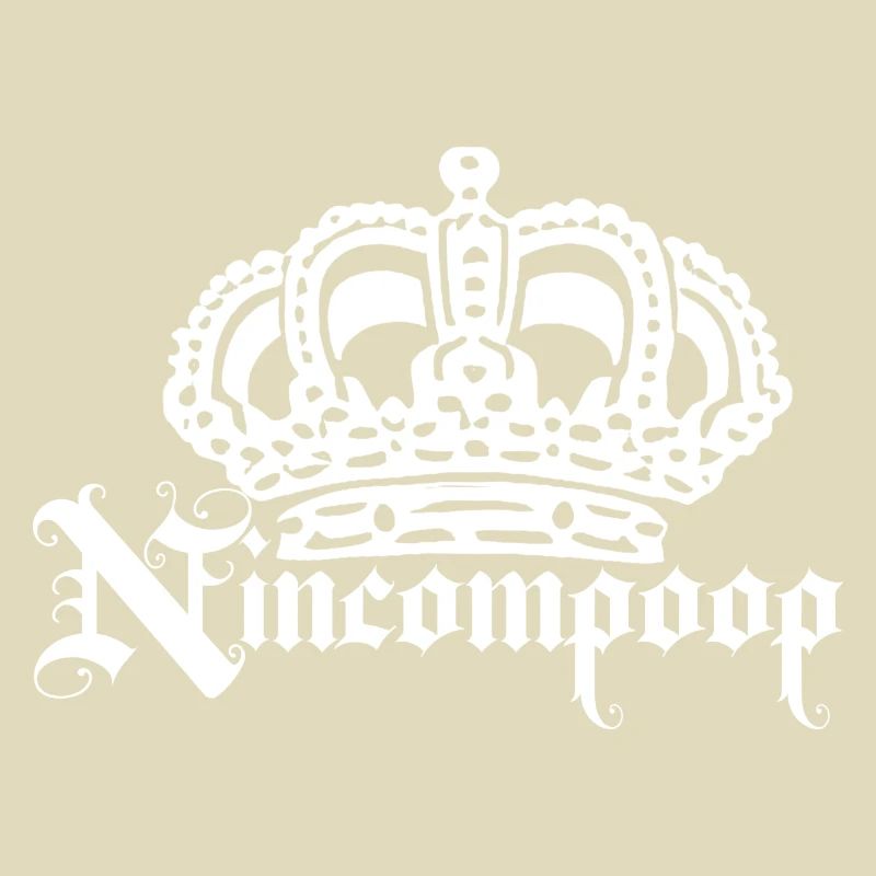 Nincompoop avec une couronne - blanc
