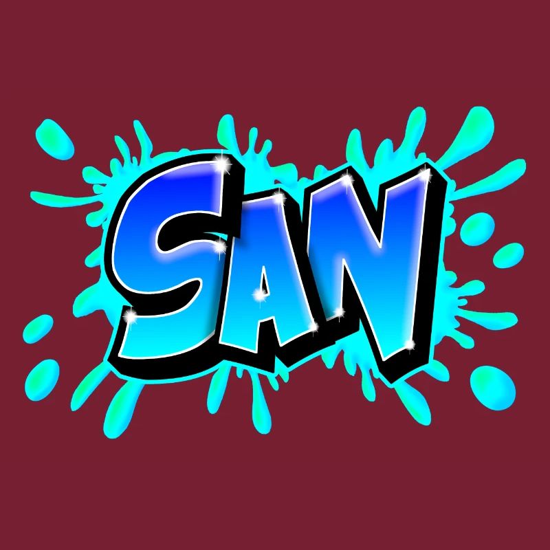 Graffiti San splash bleu