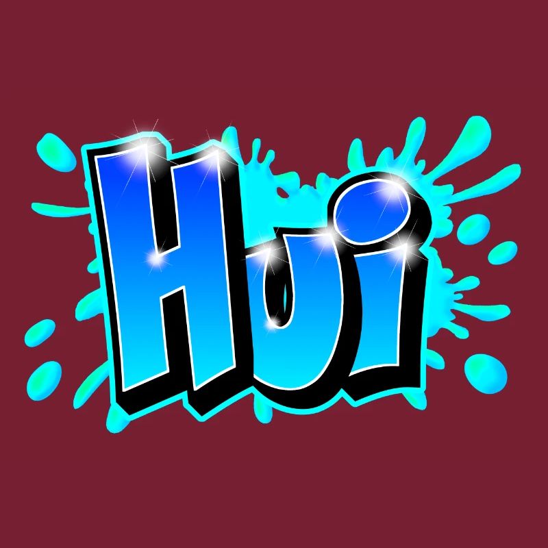 Graffiti "Hui" imprimable sur tout support !