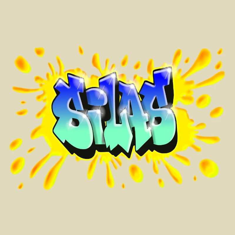 Graffiti SILAS NAME GIFT BIRTHDAY BIRTH